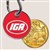 IGA Supermarket Trolley Token Keyring